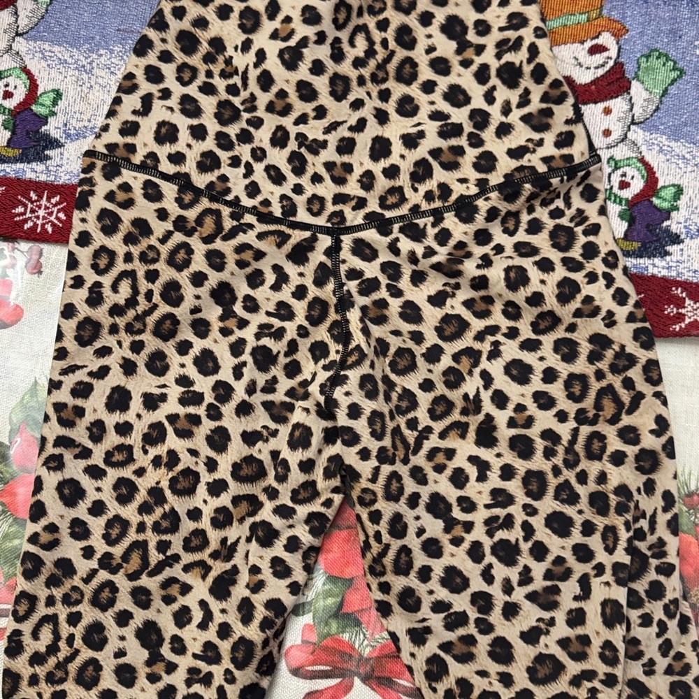 Color fuljo Ala Brown Leggings Gold Leopard print New Size S - Picture 7 of 8